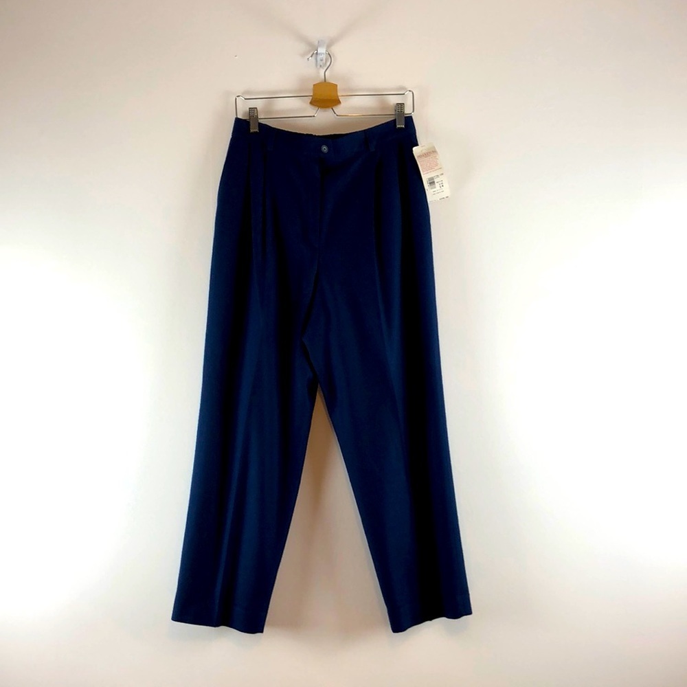 Pendleton Petite women’s blue 100% virgin wool lined classic dress pants Size 14